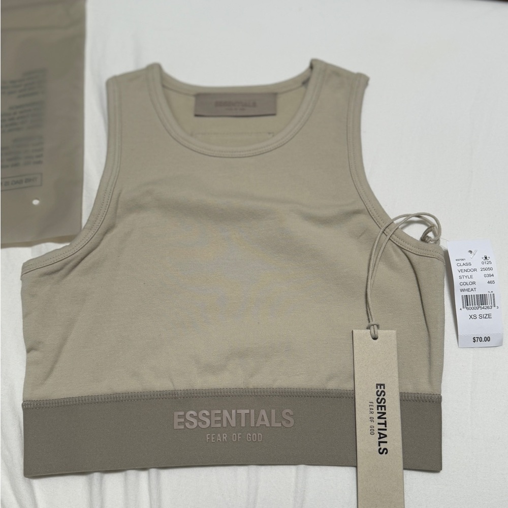 Essentials Sports Bra in Wheat XS